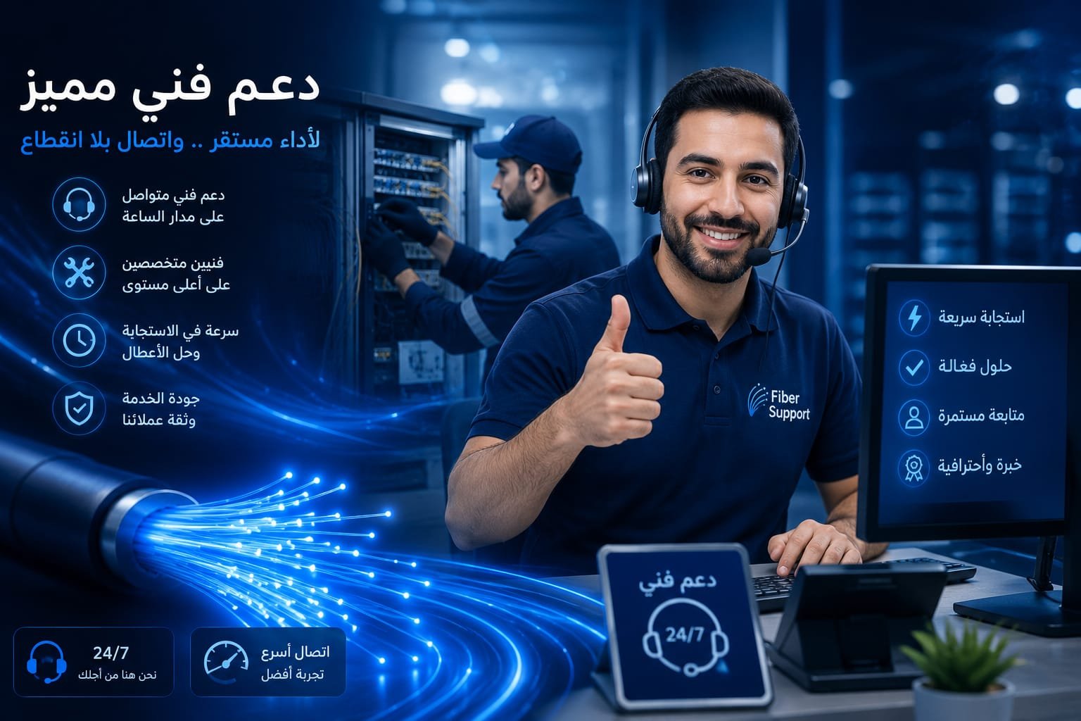 دعم فني متميز - فريق دعم احترافي 24/7